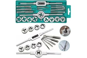 Moonshop Kılavuz Pafta Takımı Metrik Seti 20 Parça Diş Ve Yiv Açma Kılavuz Seti Pafta Seti Klavuz Seti