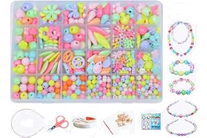 Vytung Jewellery Making Kit- Beads Set for Kids Adults Children Craft DIY Necklace Bracelets Letter Alphabet Colorful Acrylic Crafting Beads Kit Box with Accessories