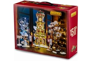 LEMAX The Village Square Clock Tower Set mit Netzteil 4,5 V Cod. 56673