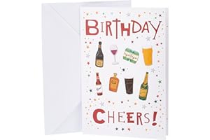 Piccadilly Greetings Tradycyjna kartka urodzinowa - 18 x 12,7 cm, czerwona|żółta|czarna|brązowa|dąb