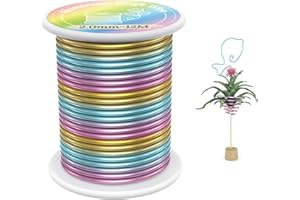 VynyQoo 2mm Filo di Ferro Modellabile, 12m Filo di Ferro Colorato, Filo Alluminio Metallico per Creazioni Artigianato Gioielli DIY