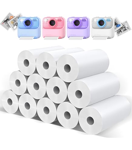 20 Rolls Print Paper For Children Instant Camera Refill Print Pape Kids Digital Camera Film Thermal Printer Paper 2 2inchx20ft - View #3
