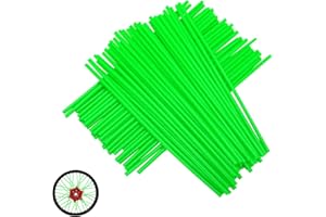 AN XIN 72Pcs Green Wheel Rim Spoke Skins Covers Wrap Decor Protector Kit Per cerchi Motocross 19"-21" Kawasaki KLX250 KX125 KX250 KX500 KX250F KX450F KLX450R KLX150 Motocross Motocross Dirt Bike