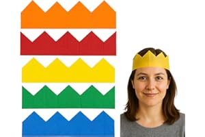 Storm&Lighthouse 100x Christmas Crackers Hats Tissue Paper Crown DIY Cracker Make Your Own Crackers Christmas Cracker Fillers Party Hats