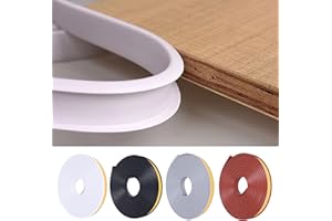 Btstil Samoprzylepna taśma w kształcie litery U, do krawędzi mebli, 5 m, elastyczna, z termoplastycznego elastomeru, ochrona krawędzi szafy, sufitu, blatu, listwy wykończeniowe (czarna, 15 mm)