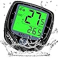 SPGOOD Bike Computer Wireless Universal 19 Functions IP54 Waterproof,Cycle Computer,Bike Speedometer,Bike Odometer,bicycle speedometer,bicycle computer,bike mileometer, Black
