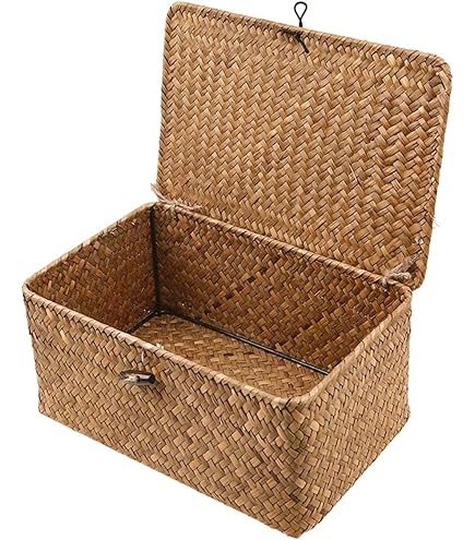 Opbergmand van touw, container, zeegras mand, deken opbergmand, rotan