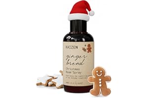 Kaizen Gingerbread Christmas Tree Room Spray – Warm & Spicy Holiday Scent with Clove, Cinnamon & Ginger – Bring the Aroma of Christmas Baking Home – Long-Lasting, Natural Room Fragrance, 100ml