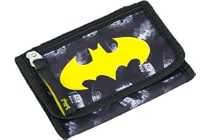 BAAGL Children's Neck Pouch - Wallet for Boys - Purse, Mini Purse, Change Coin Purse, Batman Dark City