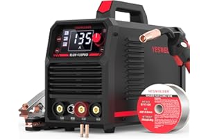 YESWELDER 135Amp Poste a Souder Fil Fourré MIG sans Gaz 230V Poste a Souder Flux MIG/Lift TIG/Stick 3-in-1 Poste de Soudage Grand écran Numérique LED IGBT Inverter