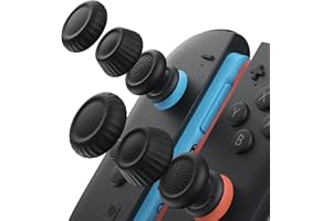 JSAUX Thumb Grips for Nintendo Switch 2 (2025 Upgraded Anti-Slip), Thumb Grip Caps, Ergonomic Design, Enhanced Gaming Grip, Comfortable & Durable, Joycon Grip Stick Cover - Black, 3Pairs(6pcs)
