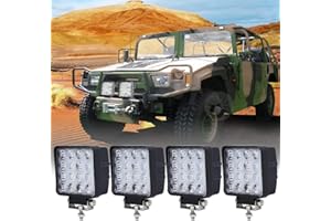 ‎SONNEWELT Sonnewelt LED Arbeitsscheinwerfer,Rechteck Zusatzscheinwerfer,IP67 Wasserdicht 12V 24V LED Scheinwerfer für LKW,Offroad, SUV, ATV,traktor Rückfahrscheinwerfer(4 X 48W)