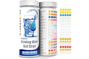 Joyzakzak 16 in 1 Wassertester Trinkwasser, 100 Stück Wassertester, Wasserhärte-Teststreifen, Wassertest für Leitungswasser, Wasserqualitätstest für Gesamthärte, freies Chlor, Eisen, Kupfer, Blei, Nit
