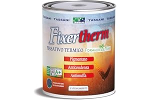 Tassani Fissativo Termico traspirante antimuffa anticondensa termoisolante Fixertherm microsfere che prevengono la muffa e creano barriera termica (5 litri)