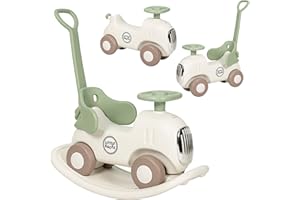 Olmitos - Balancín y Correpasillos Evolutivo 3 en 1 Race | Coche Infantil con Volante, Barra de Empuje y Ruedas Silenciosas | Crece con el Niño +12m hasta 50 kg – Ligero 4kg