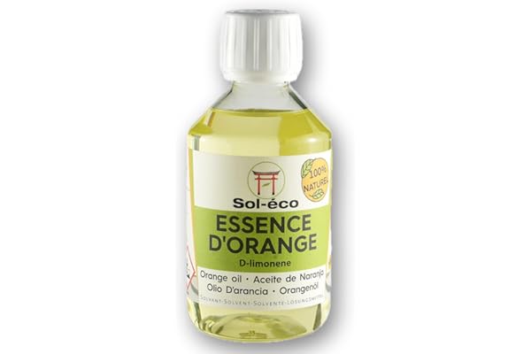 (Sol-éco) Essence d'Orange Pure | D-Limonene | Huile d'Agrumes 100% Naturelle | Nettoyant Dégraissant Multi-Usage | 250 ml | Origine Espagne