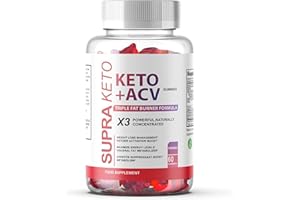 Supra Keto + ACV Gummies, Supports Healthy Weight Loss, Supra Keto UK, 60 Gummies, All Natural Ingedients, 1 Month Supply 1000MG Formula/Supplement Heaven