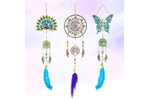 DAJUMOO Basteln Mädchen 6 7 8 9 10 Jahre Geschenkideen,Geschenke für Mädchen 6 9 11 Jahre Bastelset Kinder Diamond Painting Spielzeug ab 5-12 Jahre Geburtstagsgeschenk Traumfänger Anhänger Windspiel Bastelset