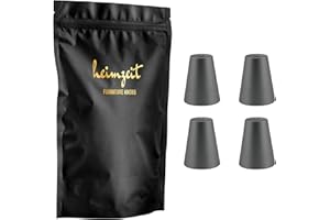 heimzeit Pomelli Armadio per Porte, Cassetti e Comodini in Alluminio di Alta Qualità [4 Pezzi, Rotondo] Colore: Grigio Oscuro, Design Elegante, Pomelli per Mobili con impugnatura a un foro e viti