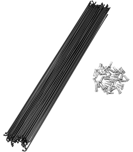 12pcs Bike Spokes With Nipples - Stainless Steel J-Bend For Mountain & Road Bicycle Wheels