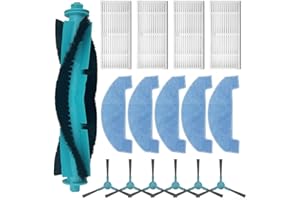 DONKIVVY 16 Piezas De Repuesto Para Conga 2299 Ultra Home Genesis/X-Treme Aspiradoras Robot, Incluye Cepillo Principal, Filtros Hepa, PañOs De Fregado Y Cepillo Lateral