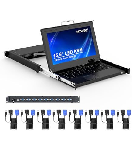 Console KVM Dell 1U Rackable - Écran 18,5" Clavier Intégré - Neuf Ouvert