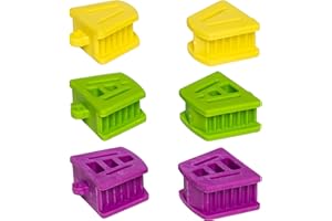 PLASTCARE USA Assorted Autoclave Mouth Props Dental Silicone Bite Blocks, Bag of 6