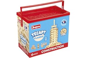 Jeujura - Tecap Classic - 100 pezzi - Giochi di costruzione - Per realizzare il maggior numero possibile di costruzioni - Lasciare libera la propria immaginazione - Manipolazione - Creatività - 8331