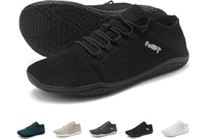 Wizshoe Unisex Barfußschuhe mit Breite Zehenbox Bequeme Barfuss Sneaker Leicht Atmungsaktiv Minimalistische Traillaufschuhe Zero-Drop Sohle für Outdoor Indoor rutschfest