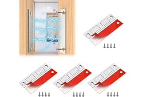 ZUOQIANG 4 Piezas Iman Puerta Armario,Ultra-fino Pestillo Puerta Corredera,Iman Puerta Adhesivo,Mueble Cierre Cajones,Magnético Pestillo de Cocina Con Tornillos Para puertas de Cocina,Ventanas,Cajones