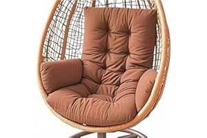 AQIGR Hängesessel Kissen, Garten Polster, Auflage für Hängeschaukel, Hängekorb Sitzkissen, Waschbar Schaukelstuhl Sitzkissen Hängestuhl Sitzauflage(Coffee Brown)