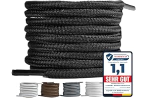 ‎LACEHYPE LaceHype 2 Paar - Premium Runde Schnürsenkel [ Ø4 mm ] für Arbeitsschuhe, Stiefel, Outdoorschuhe und Sportschuhe reißfeste Schuhbänder Ersatz Shoelaces aus Polyester