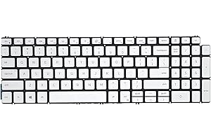 KBRPARTS Replacement Keyboard for Dell inspiron 15 3501 3502 5501 5502 5508 5584 5590 5593 5594 5598, inspiron 15 7500 7501 7590 7591 Series Laptop Sliver Frame with Backlit US Layout