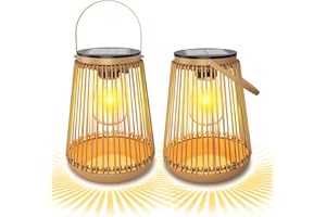 KagoLing Farolas Solares Exterior, 2 Piezas Farolillos Solares Exterior, IP65 LED Impermeable Decoraciones Lampara Solar Exterior para Jardín, Terraza, Balcón, Césped, Porche, Patio, Camping
