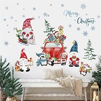 Stickers Muraux 3D Noël - Bonhomme De Neige, Renne, Père Noël - Décorations Amovibles Pour Fenêtre Ou Mur