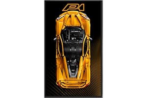 WETCEAOM Cadre Mural pour Lego Technic McLaren P1 42172, Panneau de Montage Mural pour Les Blocs de Construction Lego, Taille : 75x45 cm (sans modèle) (Black)