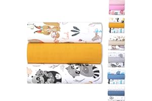 BABYSAFE Baby Safe Confezione da 3 Mussole Neonato 80x70 cm, Asciugamani Bambini 100% cotone biologico Certificato OEKO-TEX Mussole Neonato Cotone Ideali come bavaglino, Mussole Neonato Bamboo