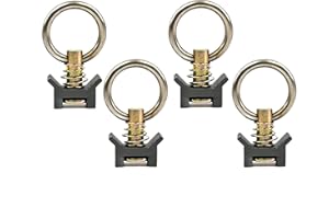 VanEssential Venture L-Track Spring Loaded Adjustable Tie Down Ring - Gray - 4 pcs