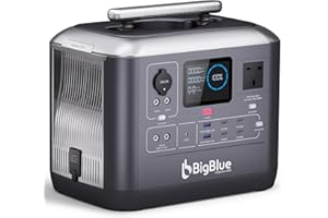[10ms UPS/1.5H Fast Recharge 0-80%] BigBlue Portable Power Station 1075Wh, Cellpowa 1000 LiFePO4 Battery Solar Generator, AC Outlets Up to 2000W Portable Solar Generator for Emergency, Outdoor Camping