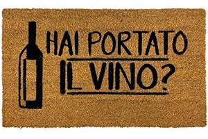 BIANCHERIAWEB Zerbini Entrata Ingresso Casa Da Esterno Antiscivolo In Cocco Varie Fantasie 70x40 Vino