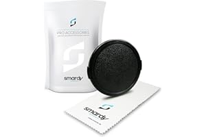 smardy Tapa de Objetivo Snap-on 58 mm para Nikon DF Canon Rebel T1i | T2i - Canon EOS 1DX | 5D Mark II | 5D Mark III - Fuji X-A1 | X-E1 - Olympus E-420