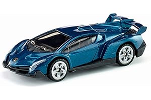 siku 1485, Lamborghini Veneno, Metall/Kunststoff, Spielzeugauto für Kinder, Dunkelblau, Bereifung aus Gummi, Silber