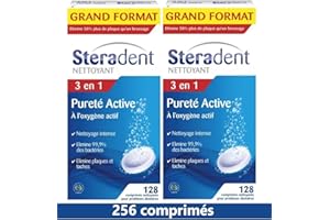 STERADENT Stéradent - Comprimés Nettoyant Pureté Active 256 Comprimés - Prix Unitaire - Livraison Gratuit En France Métropolitaine Sous 3 Jours Ouverts