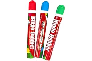 ZEBTON Bingo Dabbers (Pack of 3), Dauber Markers Mixed Colours Pack (3)