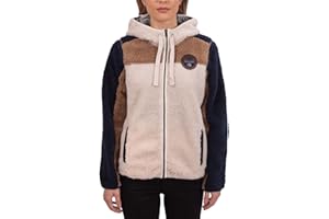 NAPAPIJRI - Sweat-shirt Femme Turnage Colorblock en Sherpa