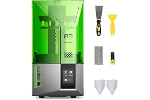 ELEGOO Mars 5 Imprimante 3D Résine, avec Écran LCD Monochrome 4K de 6,6 Pouces, Protection Contre la Surchauffe, Capteur Mécanique Intelligent, Taille d'impression de 143,43x89,6x150 mm³