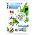 Go Inkjet Photo Paper 6x4 " 10x15 cm Glossy 100 Sheets, 200 GSM for HP Canon Epson Inkjet Printers to Print Photographs