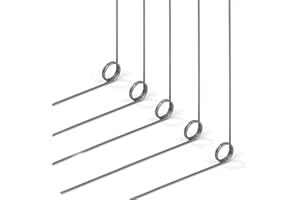 GUNGY 10 Pezzi Molle di Torsione in acciaio inossidabile Diametro Filo 0,5 mm Diametro Interno 4 mm Lunghezza Braccio 40 mm Angolo 90° 2 Giri Rotazione Sinistra 0,5x4x40 mm