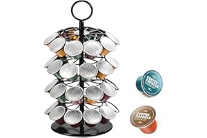 RDDAIPE Porte Capsules pour Nespresso, Supports pour 40 Capsules de Café, Support à Capsules à café, Tournant Distributeur de Capsules, Rangement cafe, Grande Capacité, 360 Degrés Rotable, Robuste