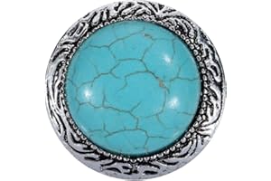 YAZILIND cru Argente tibetain rimous Ronde Turquoise Conception Unique Frappe Grand Femme d'anneau reglable